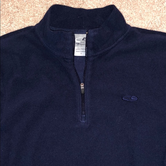 Navy 1/4 zip fleece pullover size small - Picture 2 of 2